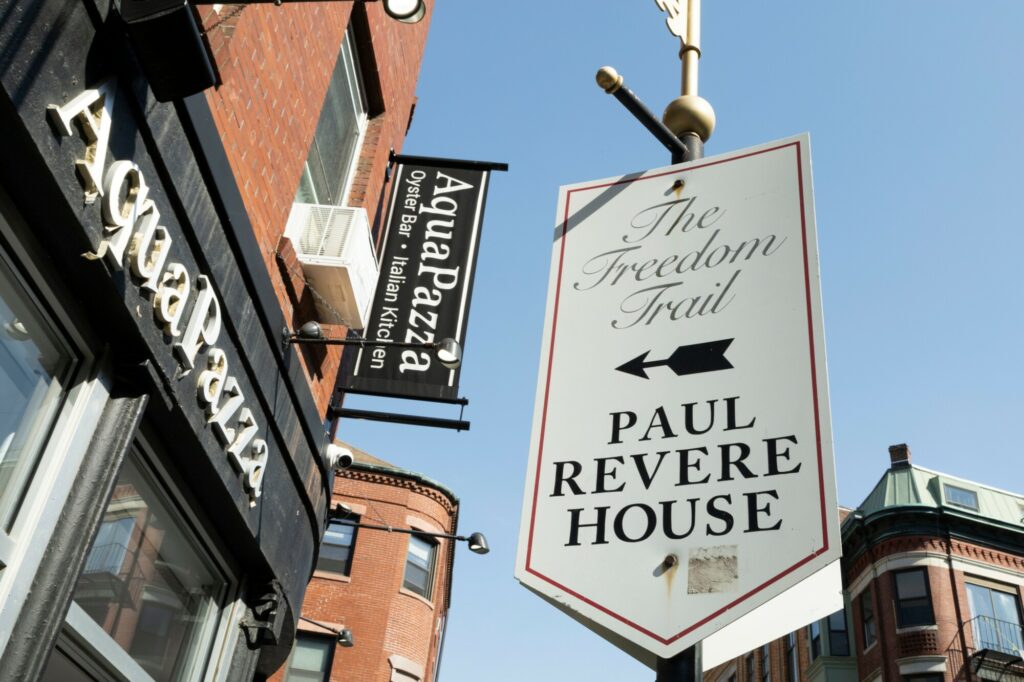 Paul Revere House and Freedom Trail Sign